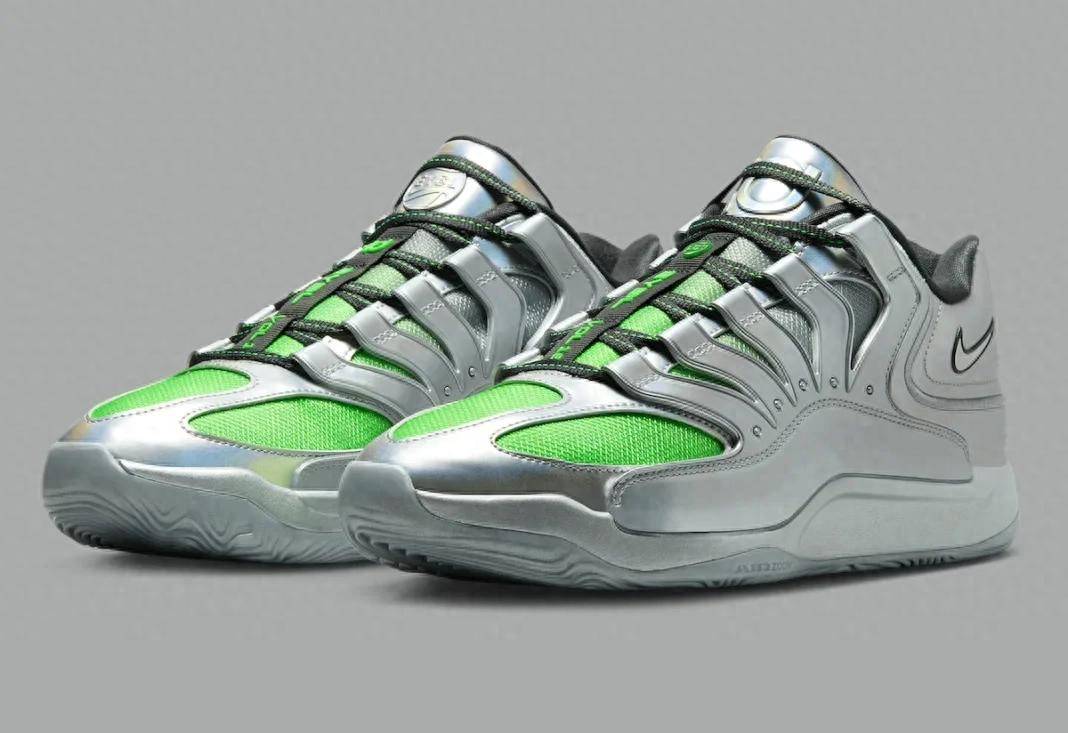 ”配色发布采用金属银色镀铬鞋面Nike KD 18“EYBL